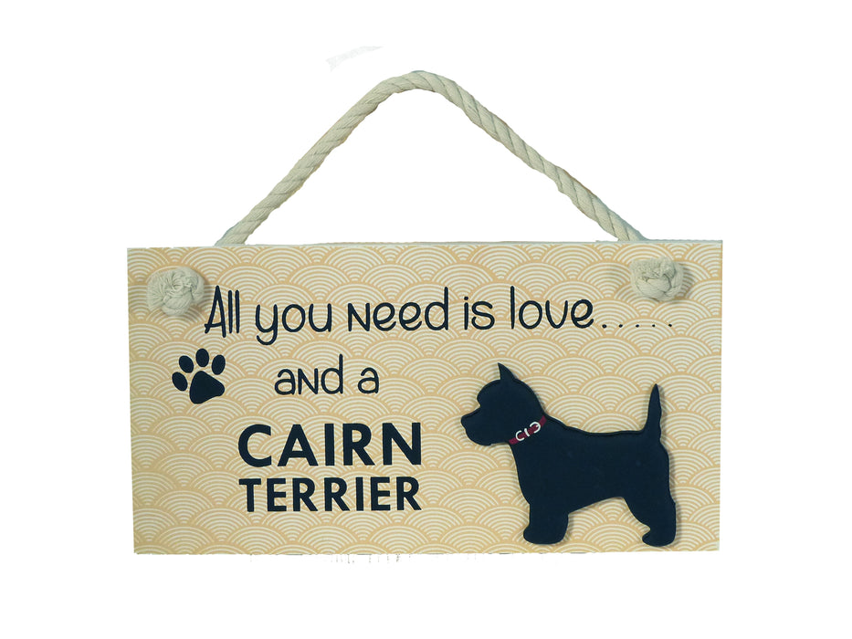 Wooden Pet Sign - Cairn Terrier