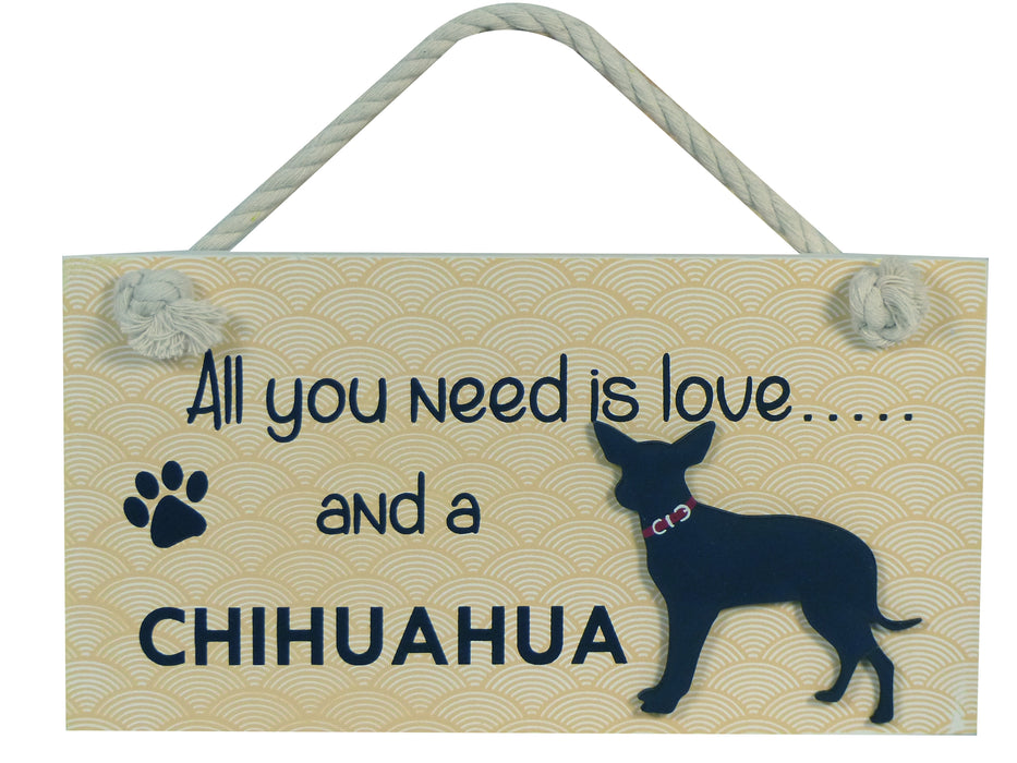 Wooden Pet Sign - Smooth Haired Chihuahua