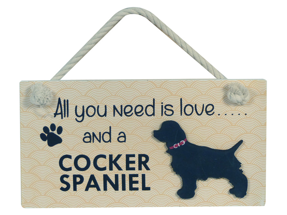 Wooden Pet Sign - Cocker Spaniel
