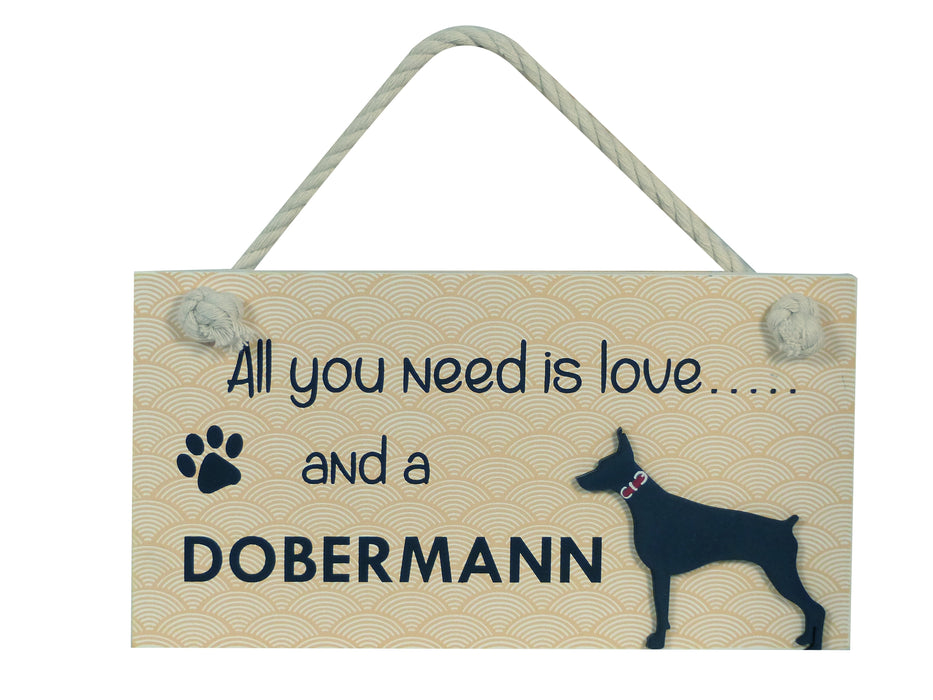 Wooden Pet Sign - Dobermann