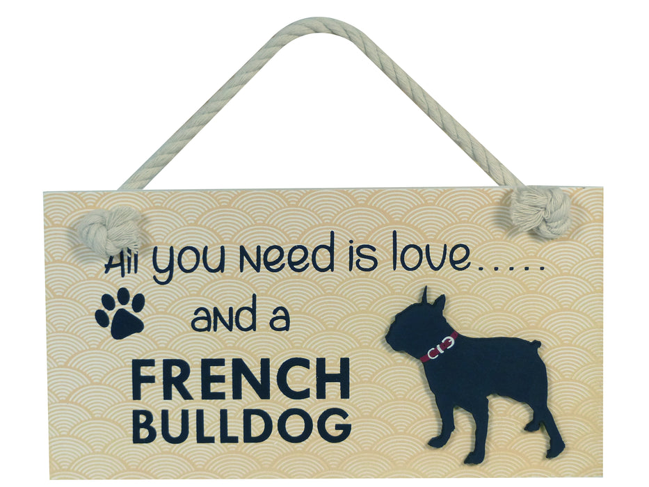 Wooden Pet Sign - French Bulldog