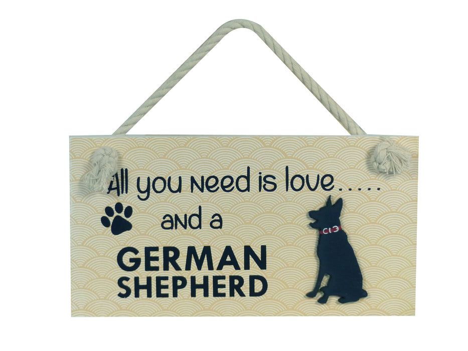 Wooden Pet Sign - German Shepherd