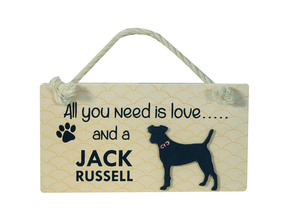 Wooden Pet Sign - Jack Russell