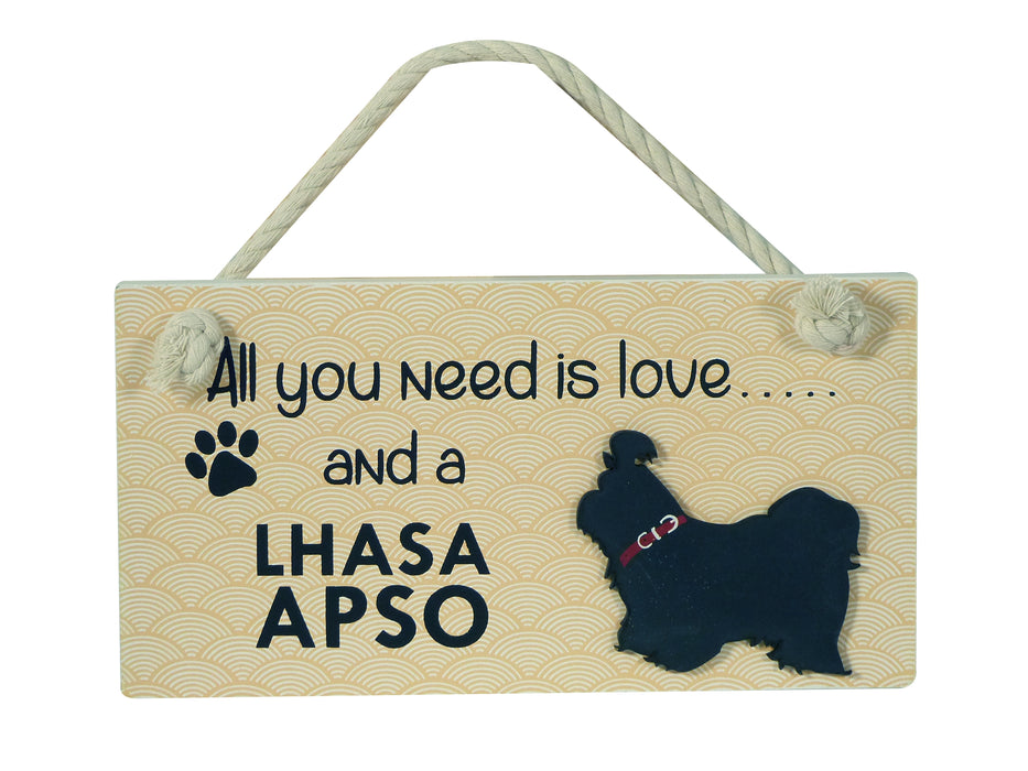 Wooden Pet Sign - Lhasa Apso