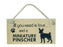 Wooden Pet Sign - Miniature Pinscher