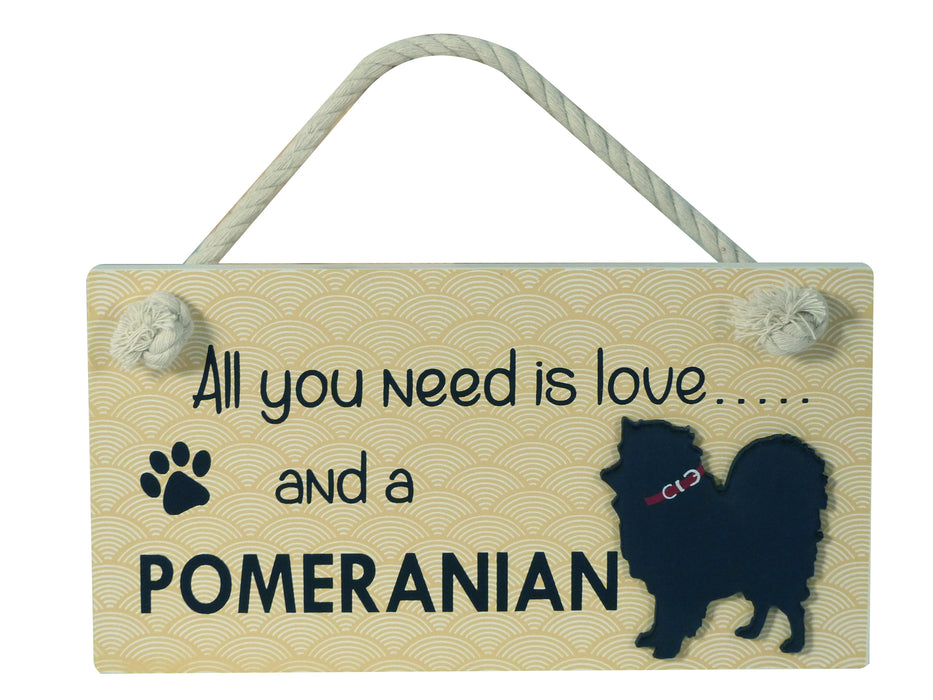 Wooden Pet Sign - Pomeranian