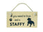 Wooden Pet Sign - Staffordshire Bull Terrier