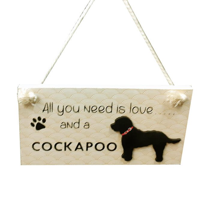 Wooden Hanging Dog Sign