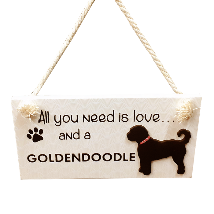 Wooden Hanging Dog Sign