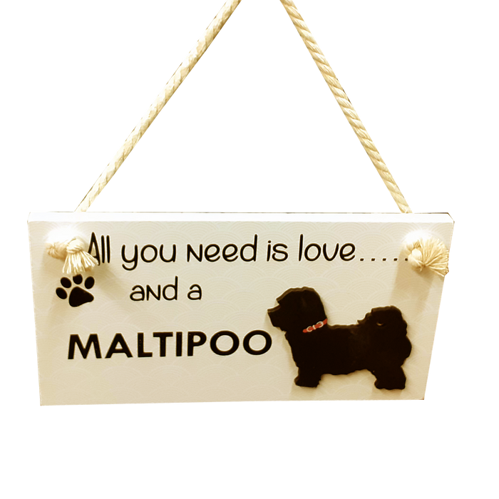 Wooden Hanging Dog Sign