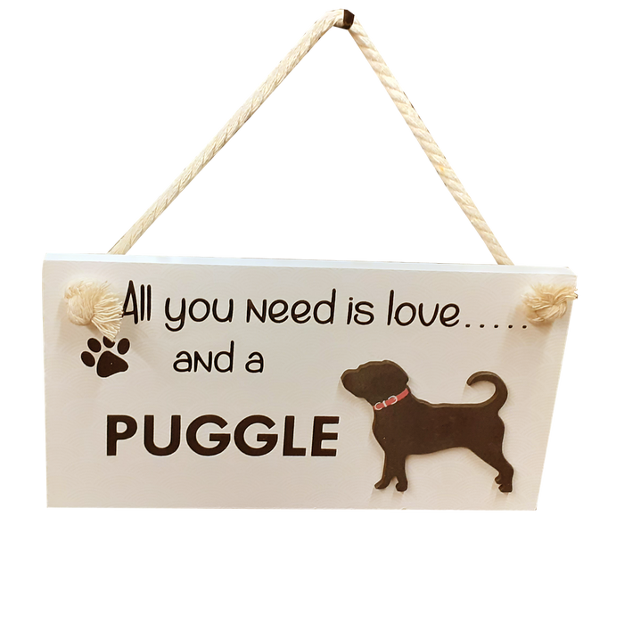 Wooden Hanging Dog Sign
