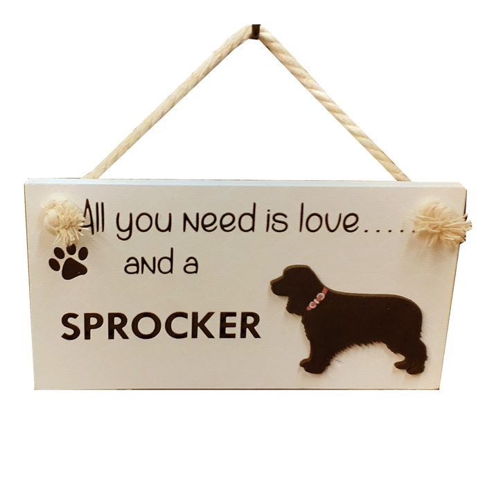 Wooden Hanging Dog Sign