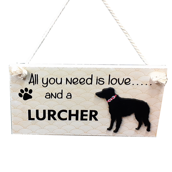 Wooden Hanging Dog Sign