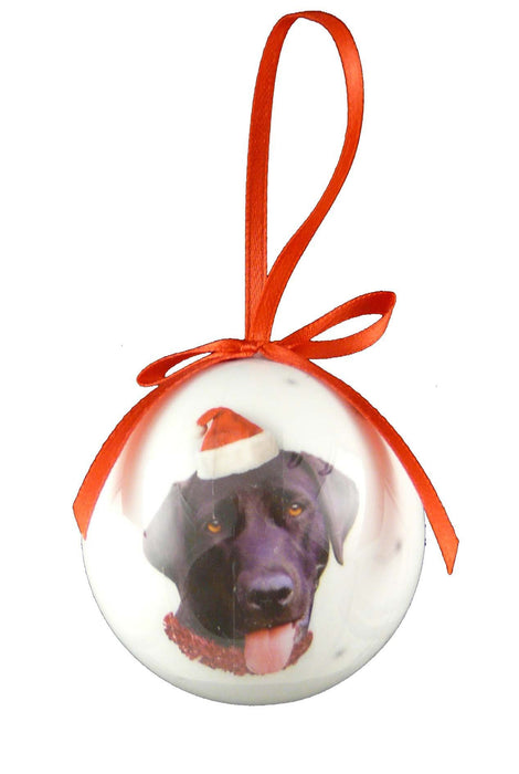 Christmas Labrador - Black Bauble