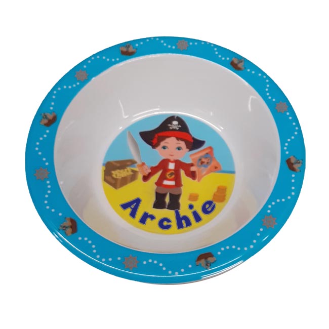 Childrens Melamine Food Bowl - Boys Names