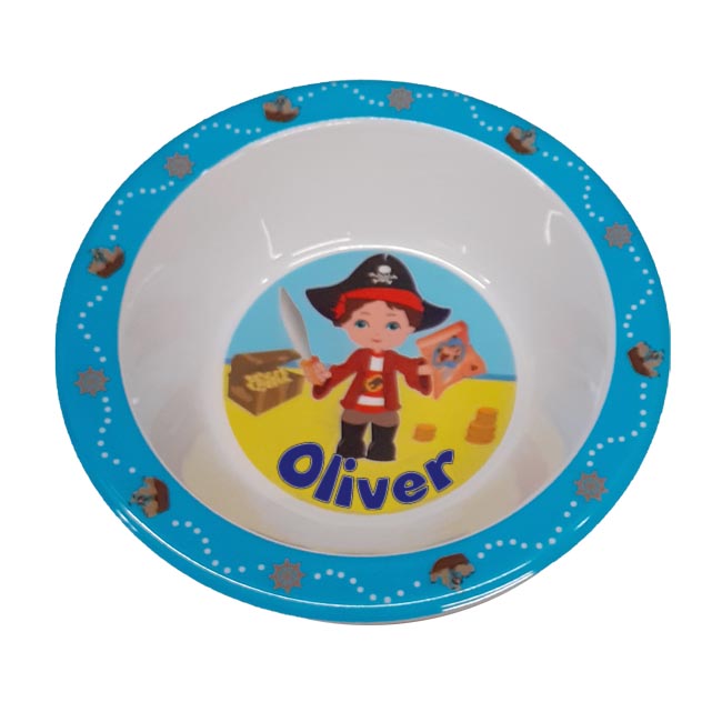 Childrens Melamine Food Bowl - Boys Names