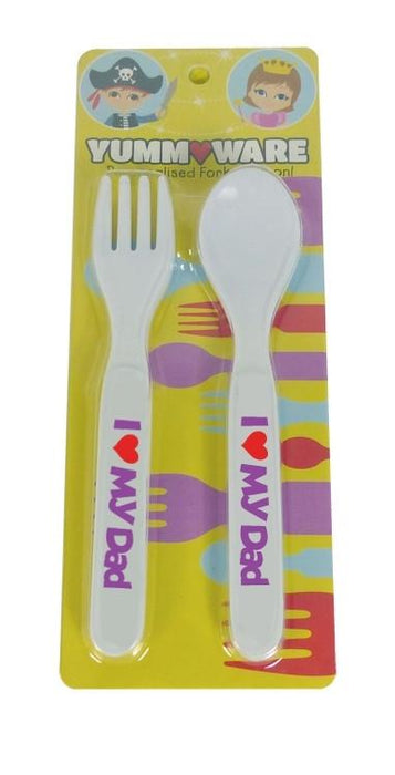 Childrens Melamine Cutlery Set - I Love My Dad