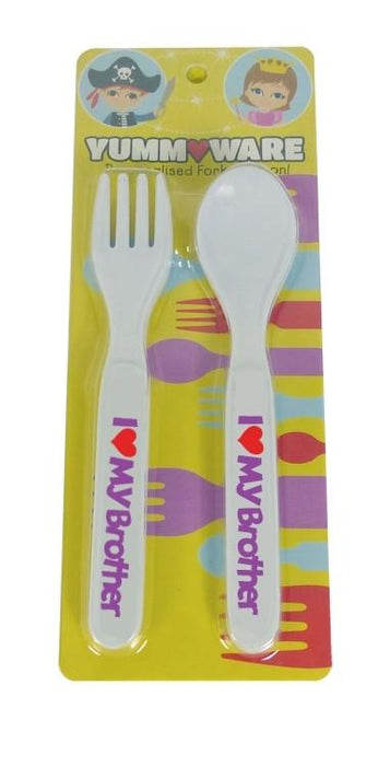 Childrens Melamine Cutlery Set - I Love My Brother