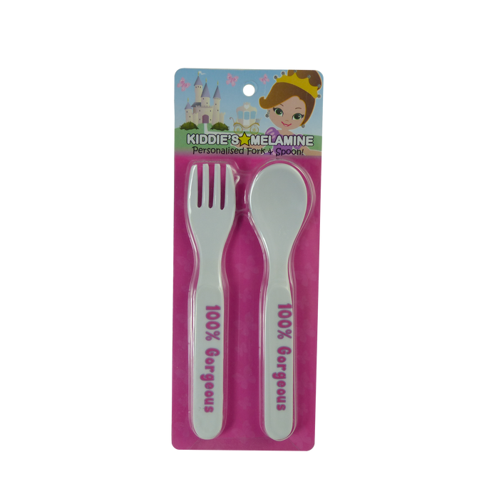 Childrens Melamine Cutlery Set - Girls Names