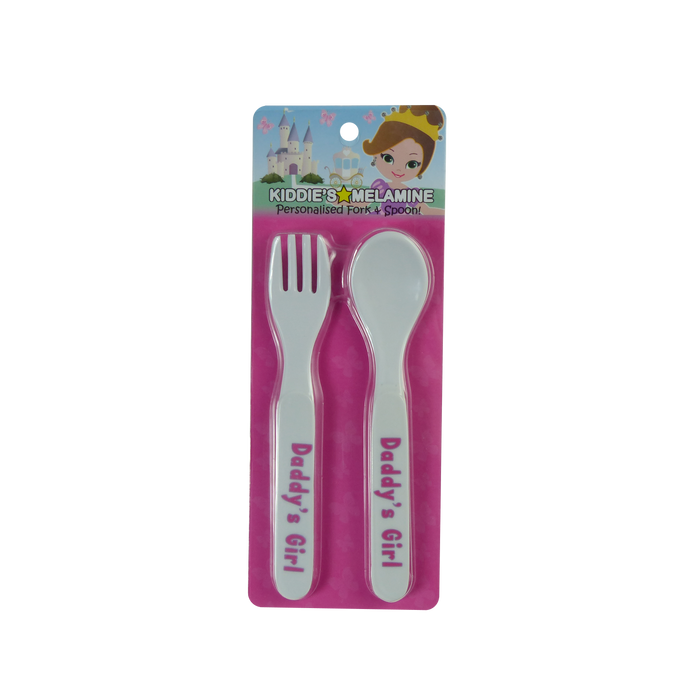 Childrens Melamine Cutlery Set - Girls Names