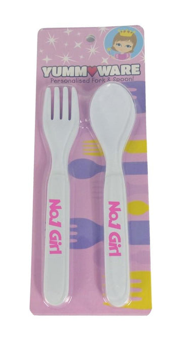 Childrens Melamine Cutlery Set - No 1 Girl