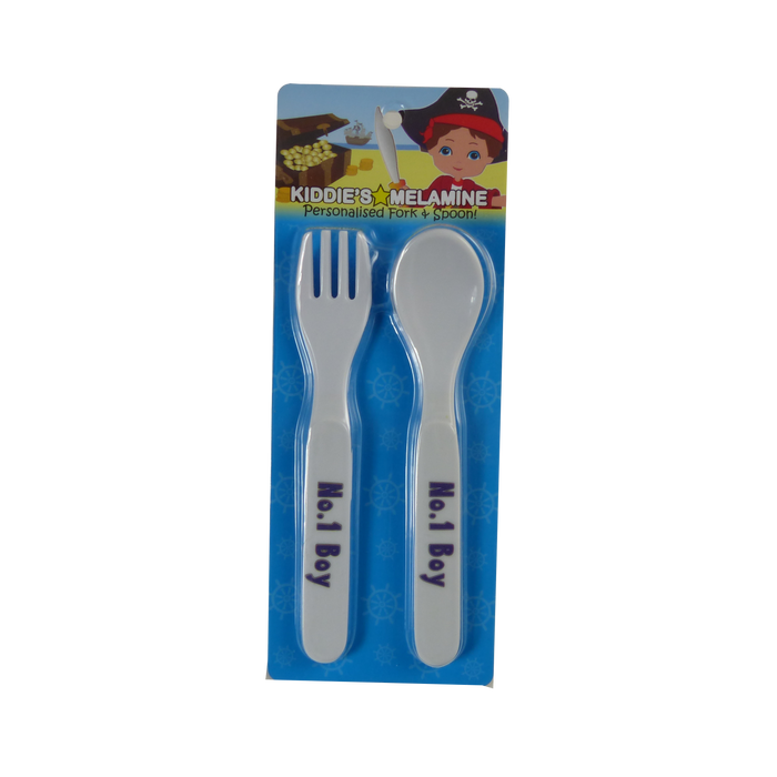 Childrens Melamine Cutlery Set - Boys Names
