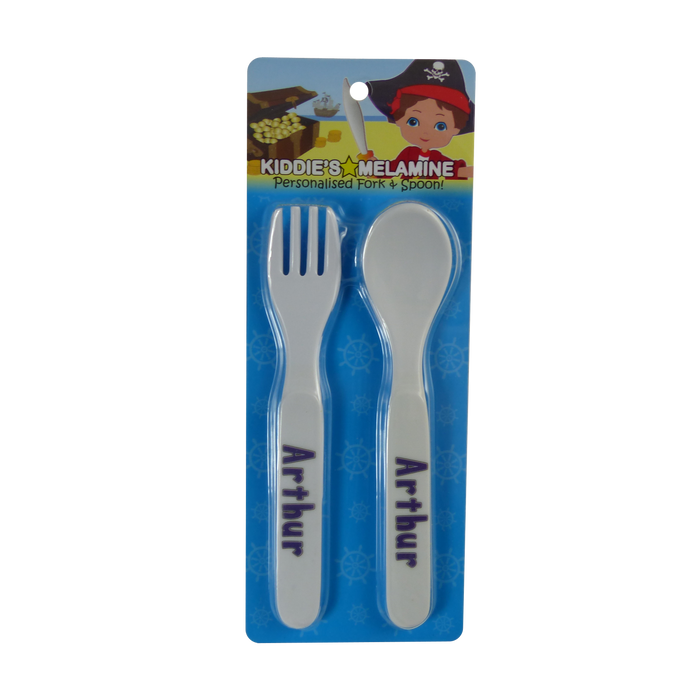 Childrens Melamine Cutlery Set - Boys Names