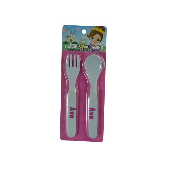 Childrens Melamine Cutlery Set - Girls Names