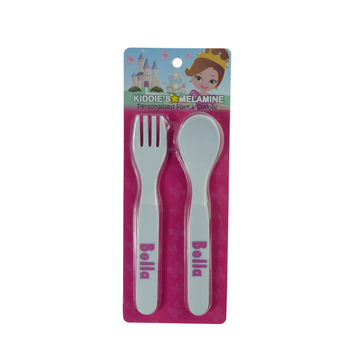 Childrens Melamine Cutlery Set - Girls Names