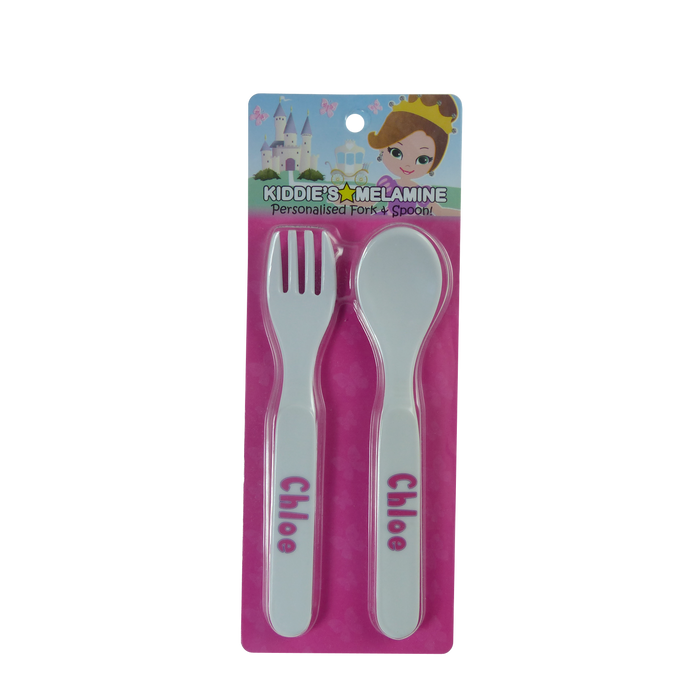 Childrens Melamine Cutlery Set - Girls Names