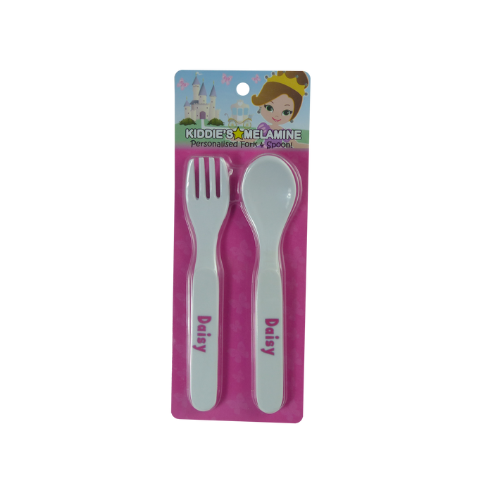 Childrens Melamine Cutlery Set - Girls Names