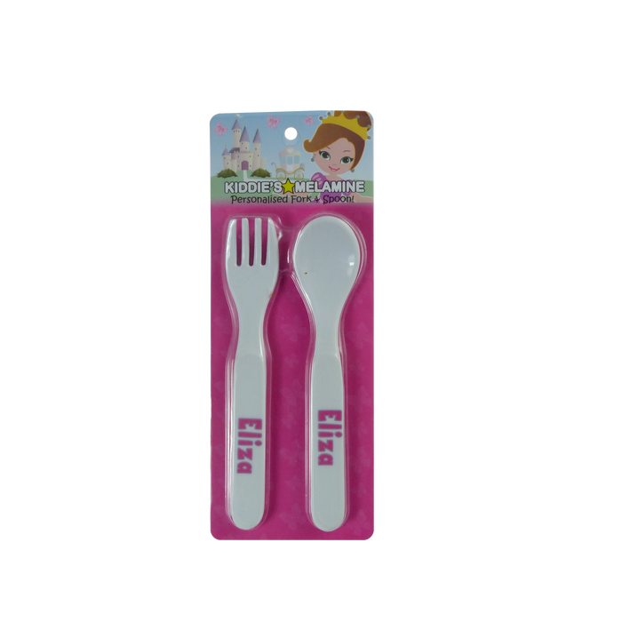 Childrens Melamine Cutlery Set - Girls Names