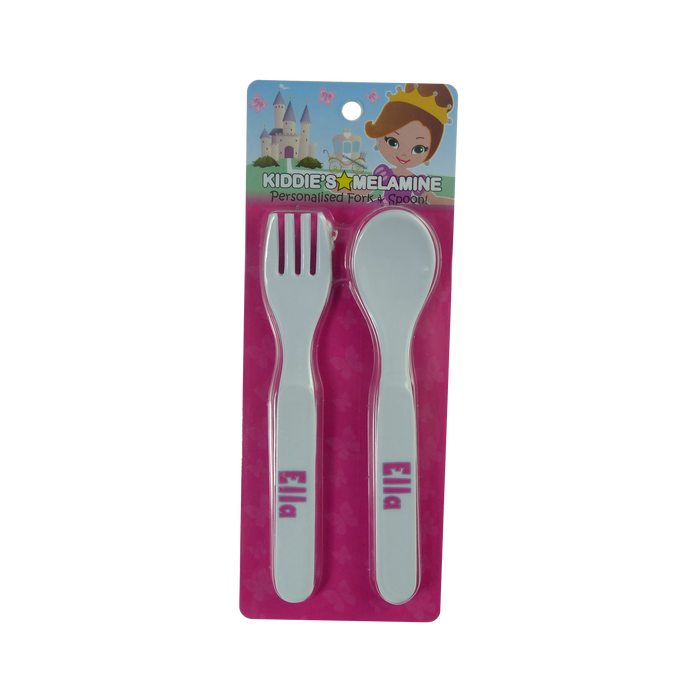 Childrens Melamine Cutlery Set - Girls Names