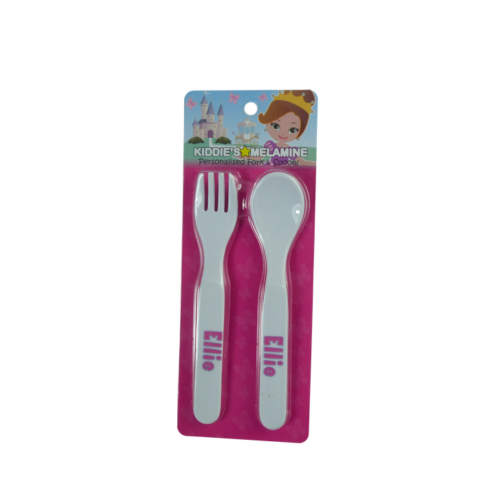 Childrens Melamine Cutlery Set - Girls Names