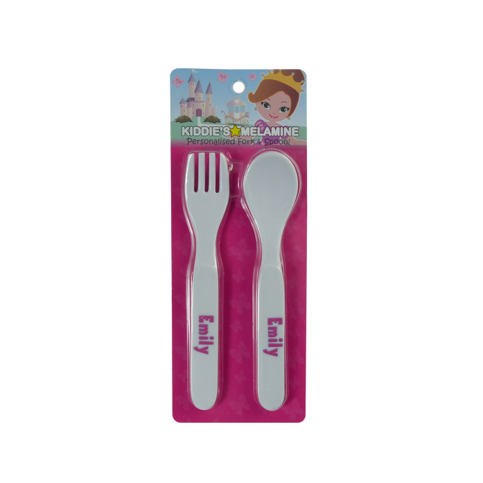Childrens Melamine Cutlery Set - Girls Names