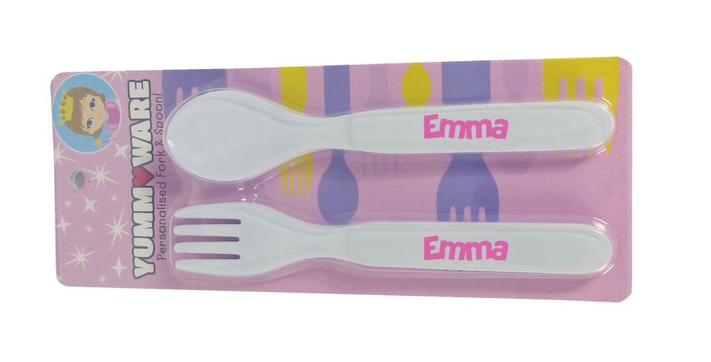 Childrens Melamine Cutlery Set - Girls Names
