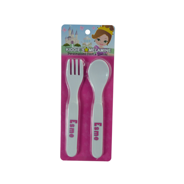 Childrens Melamine Cutlery Set - Girls Names