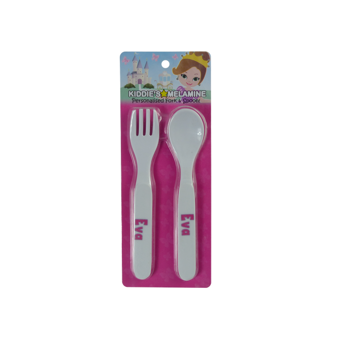 Childrens Melamine Cutlery Set - Girls Names