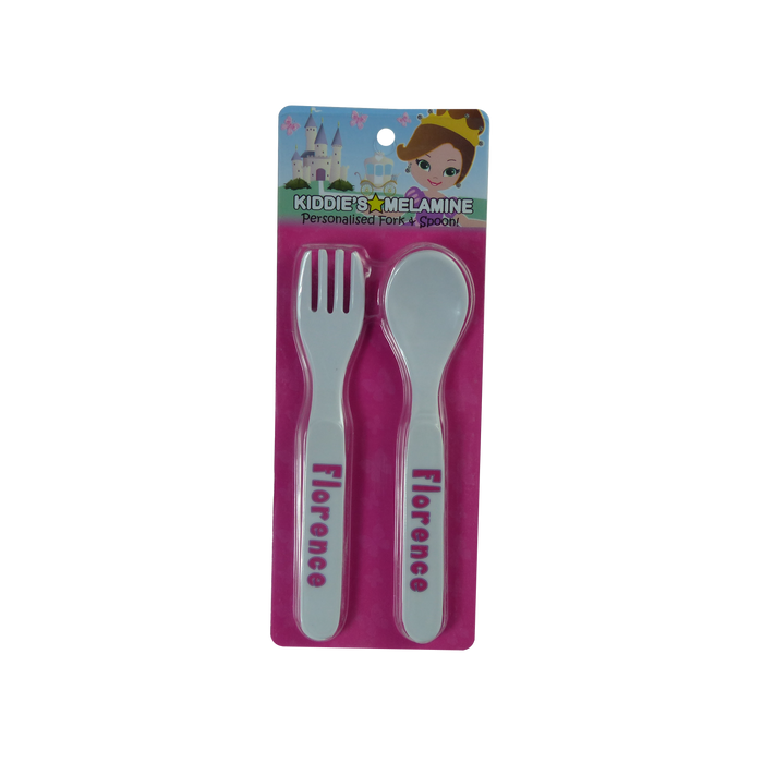 Childrens Melamine Cutlery Set - Girls Names