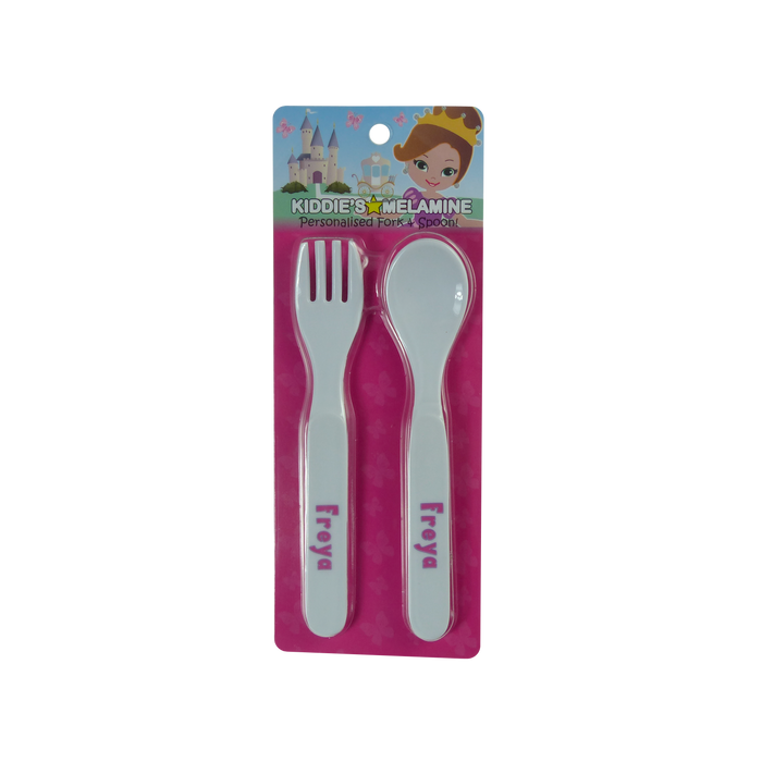 Childrens Melamine Cutlery Set - Girls Names