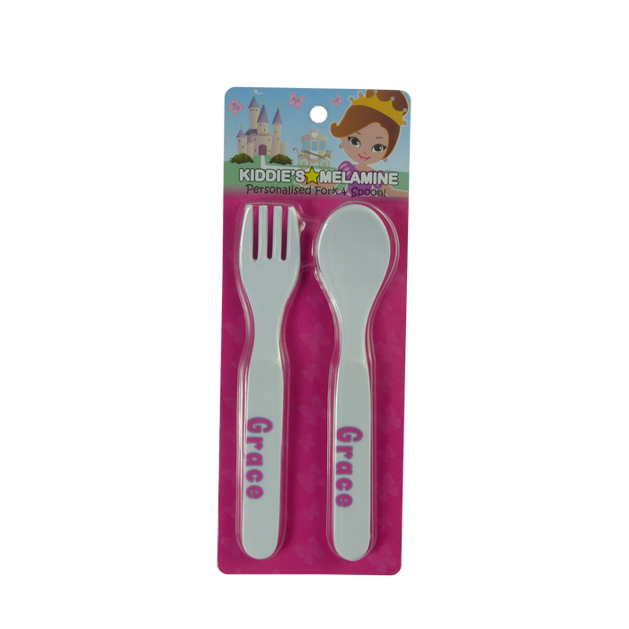 Childrens Melamine Cutlery Set - Girls Names