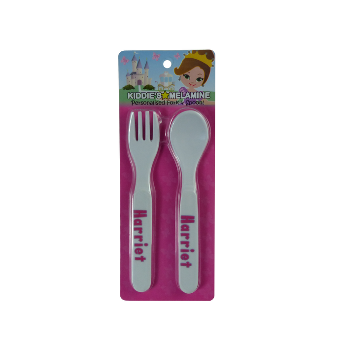 Childrens Melamine Cutlery Set - Girls Names