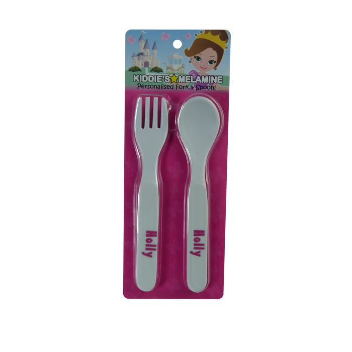 Childrens Melamine Cutlery Set - Girls Names