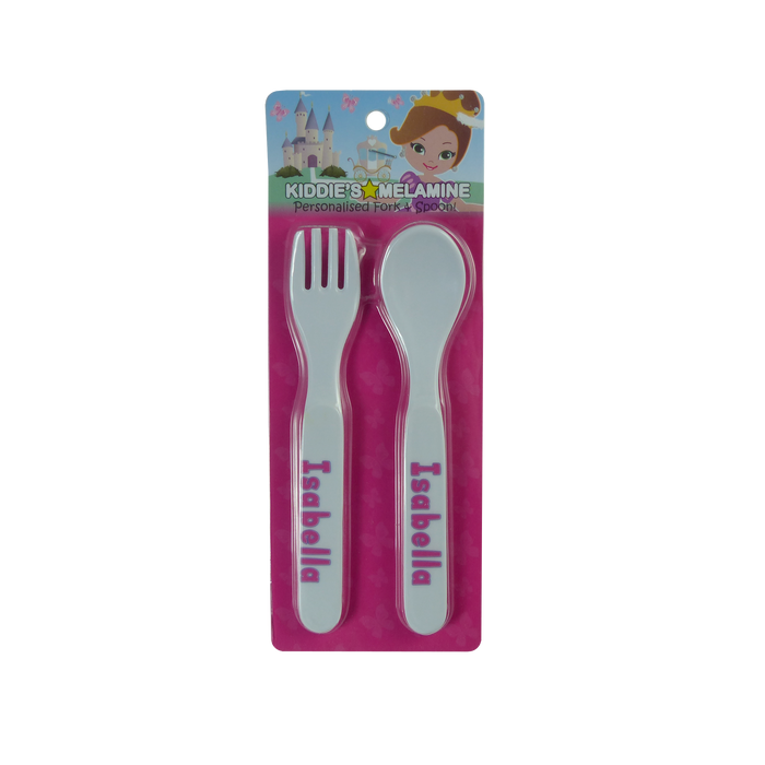 Childrens Melamine Cutlery Set - Girls Names