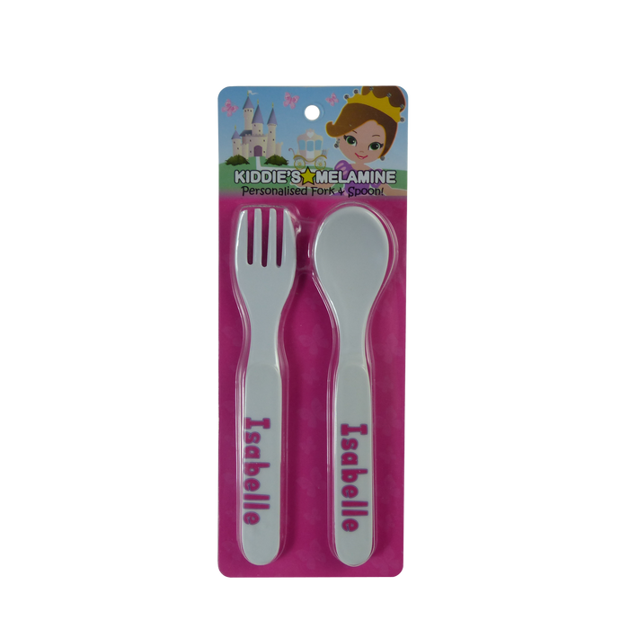 Childrens Melamine Cutlery Set - Girls Names
