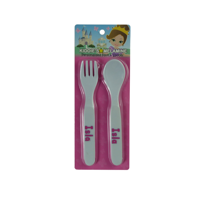 Childrens Melamine Cutlery Set - Girls Names