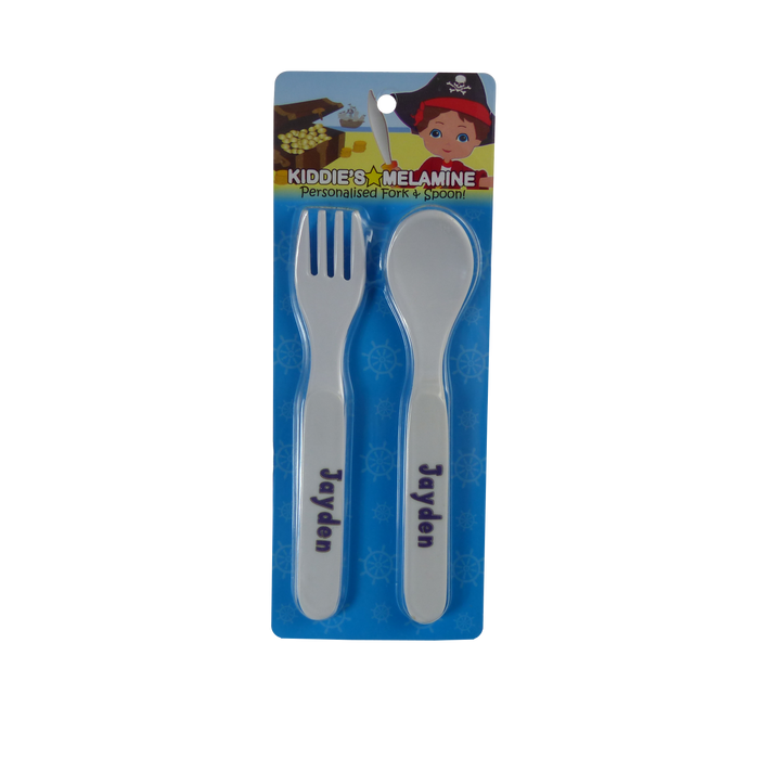 Childrens Melamine Cutlery Set - Boys Names