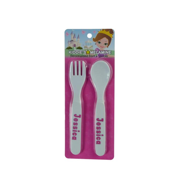 Childrens Melamine Cutlery Set - Girls Names