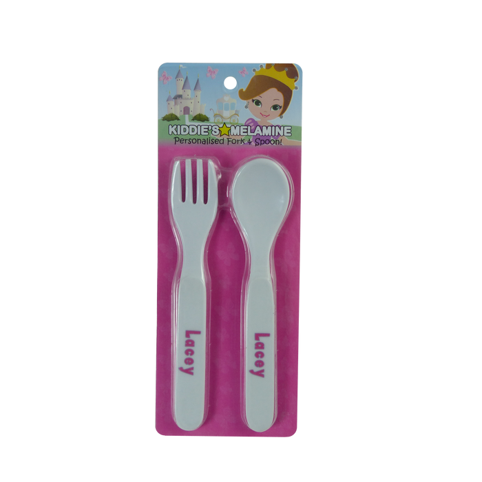 Childrens Melamine Cutlery Set - Girls Names