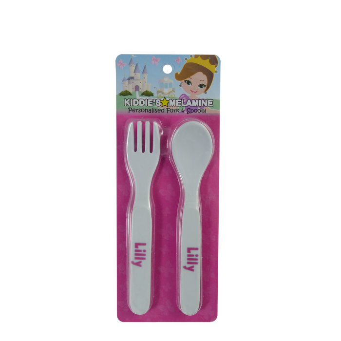 Childrens Melamine Cutlery Set - Girls Names